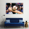 Baseball Bat Hitting Ball Multi Panel Canvas Wall Art