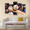 Baseball Bat Hitting Ball Multi panel canvas wall art