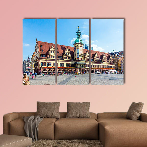 At old Town Hall in Leipzig, Germany multi panel canvas wall art