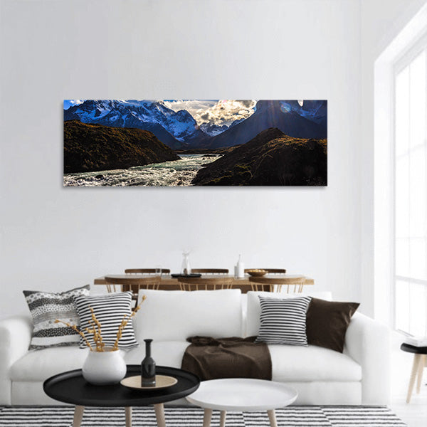 Parque Nacional Torres del Paine, Chile panoramic canvas wall art