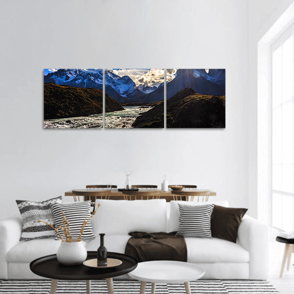 Parque Nacional Torres del Paine, Chile panoramic canvas wall art