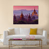 Ancient temple in Bagan after sunset , Myanmar Multi panel canvas wall art