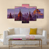 Ancient temple in Bagan after sunset , Myanmar Multi panel canvas wall art