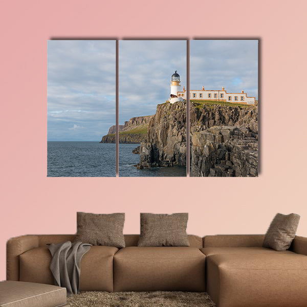 Lighthouse on the cliffs of Neist Point, a famous landmark wall art
