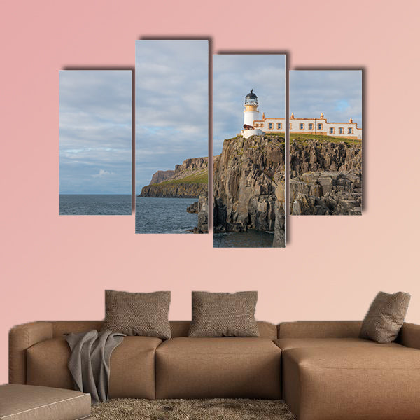 Lighthouse on the cliffs of Neist Point, a famous landmark wall art