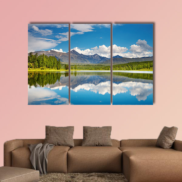 Beautiful lake in Altai mountains Multi panel canvas wall art