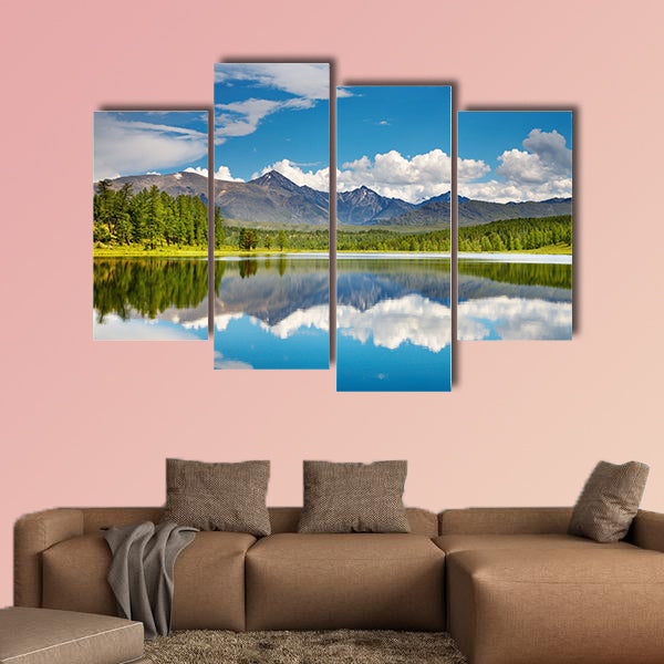 Beautiful lake in Altai mountains Multi panel canvas wall art