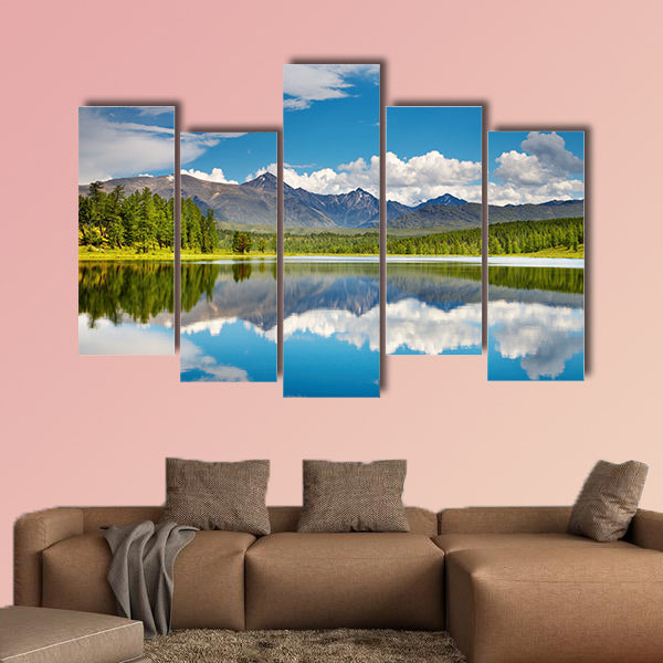 Beautiful lake in Altai mountains Multi panel canvas wall art