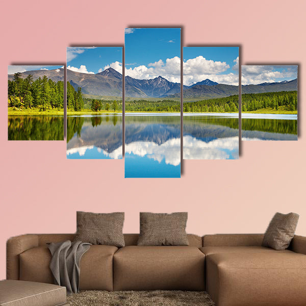 Beautiful lake in Altai mountains Multi panel canvas wall art