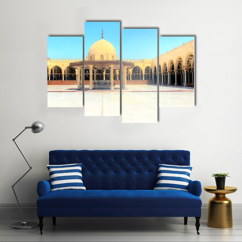 View Of An Old And Historic Mosque In Cairo, Multi Panel Canvas Wall Art