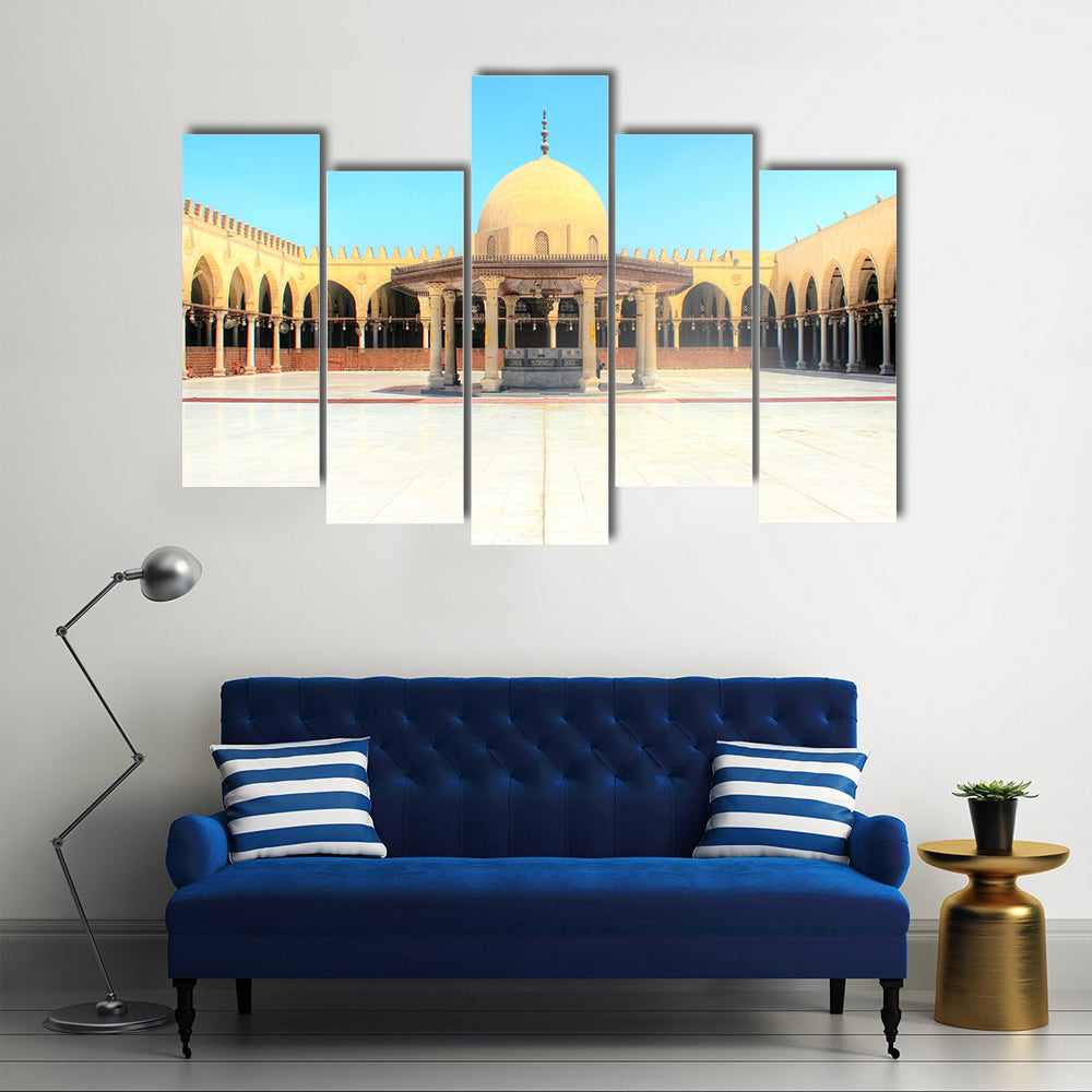 View Of An Old And Historic Mosque In Cairo, Multi Panel Canvas Wall Art