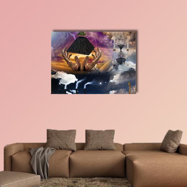 Surreal Composition multi panel canvas wall art