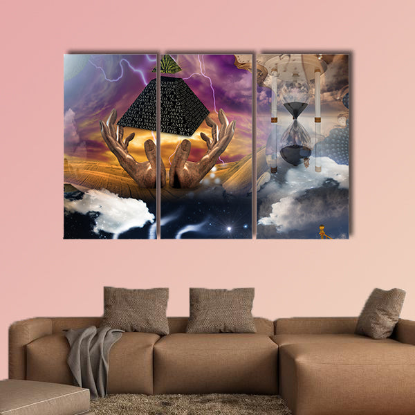 Surreal Composition multi panel canvas wall art