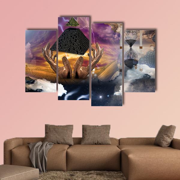 Surreal Composition multi panel canvas wall art