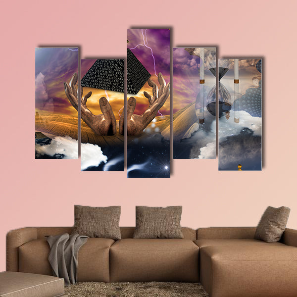 Surreal Composition multi panel canvas wall art