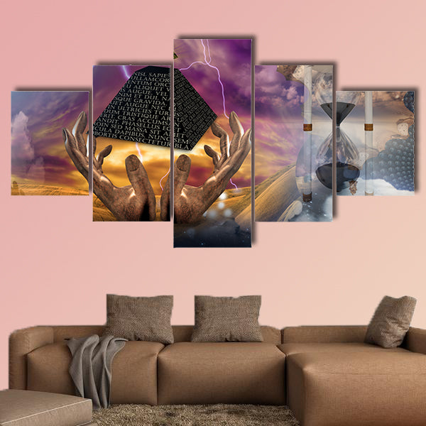 Surreal Composition multi panel canvas wall art
