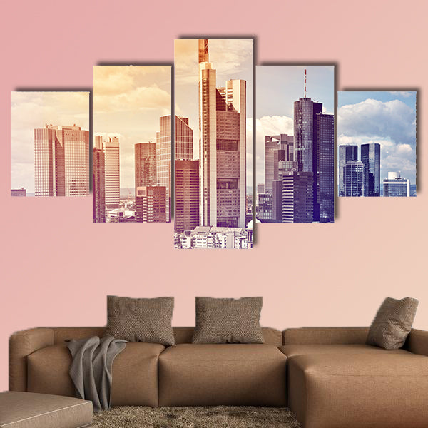 Aerial view of the city center of Frankfurt am Main in Germany wall art