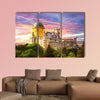 Fairy Palace against sunset sky in Sintra, Portugal multi panel canvas wall art