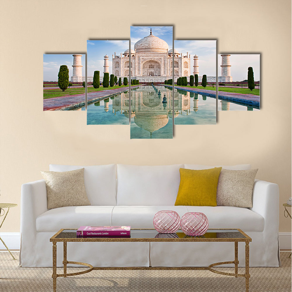 Taj Mahal in sunrise light Multi Panel Canvas Wall Art