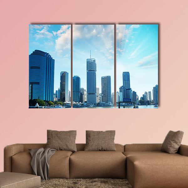 Brisbane skyscrapers - Queensland, Australia Multi panel canvas wall art