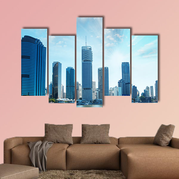 Brisbane skyscrapers - Queensland, Australia Multi panel canvas wall art