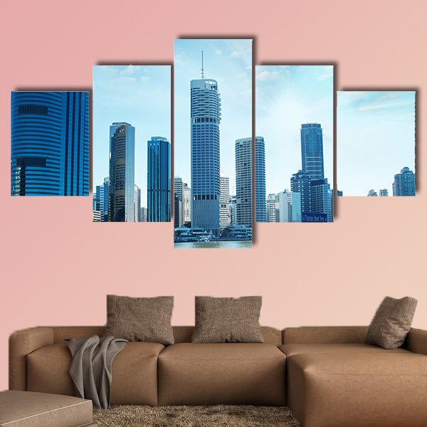 Brisbane skyscrapers - Queensland, Australia Multi panel canvas wall art