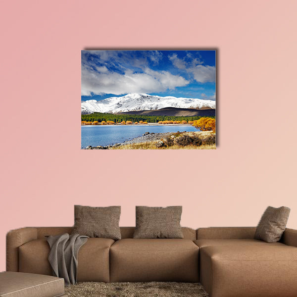 Mountain landscape, Lake Tekapo, New Zealand Multi panel canvas wall art