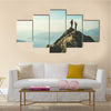 Two Female Hikers On Top Of The Mountain Enjoying Valley View, Ben  A Multi Panel Canvas Wall Art