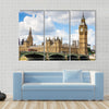 View of London with the Big Ben, the Clock Tower, And Westminster Multi Panel Canvas Wall Art