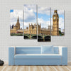 View of London with the Big Ben, the Clock Tower, And Westminster Multi Panel Canvas Wall Art