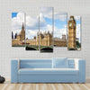 View of London with the Big Ben, the Clock Tower, And Westminster Multi Panel Canvas Wall Art