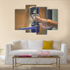 Fingerprint used as an identification method on a door lock Multi panel canvas wall art