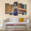 Fingerprint used as an identification method on a door lock Multi panel canvas wall art