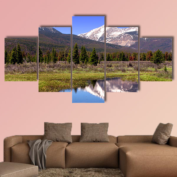 Rocky Mountains National Park scenic landscape multi panel canvas wall art