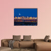 Las Vegas Strip and the Moon Las Vegas Panorama at Nights wall art