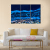 switzerland near St Moritz in a winter night Multi panel canvas wall art