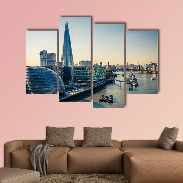 Thames and London City multi panel canvas wall art
