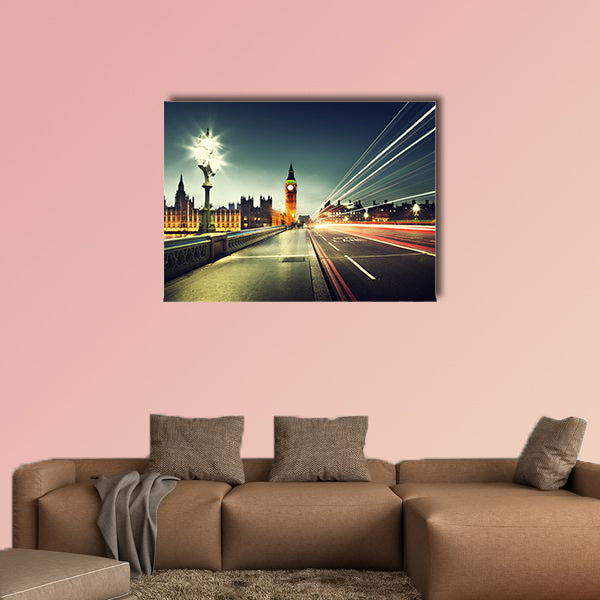 Big Ben from Westminster Bridge, London multi panel canvas wall art