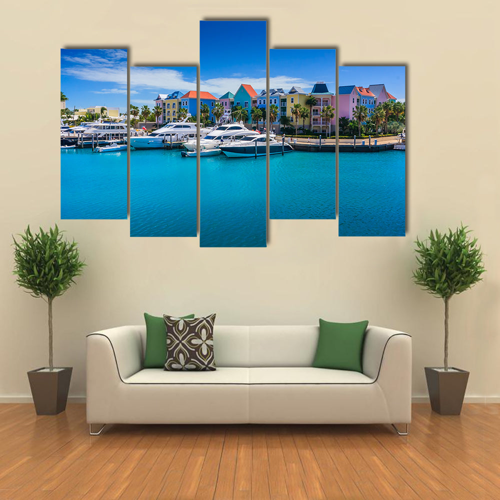 The Atlantis Hotel On The Paradise Island In Nassau Multi Panel Canvas Wall Art