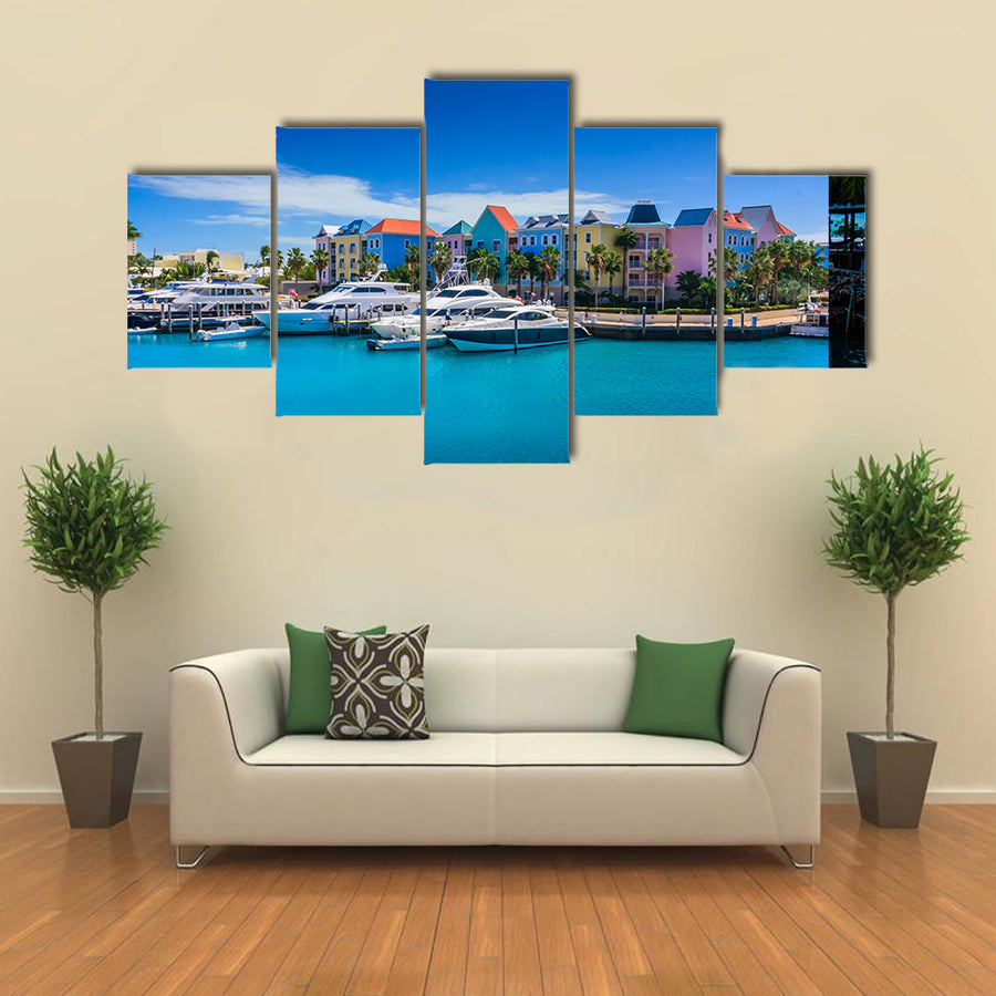The Atlantis Hotel On The Paradise Island In Nassau Multi Panel Canvas Wall Art