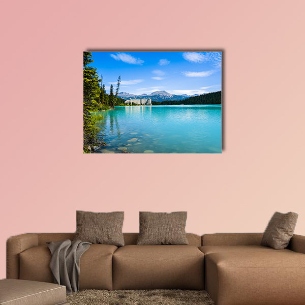 Lake Louise and Fairmont Chateau Hotel, Canada Multi panel canvas wall art