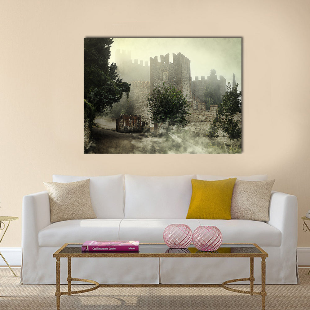 Mysterious castle Multi Panel Canvas Wall Art