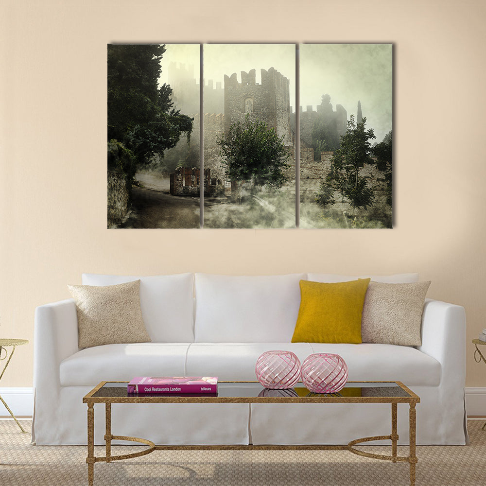 Mysterious castle Multi Panel Canvas Wall Art