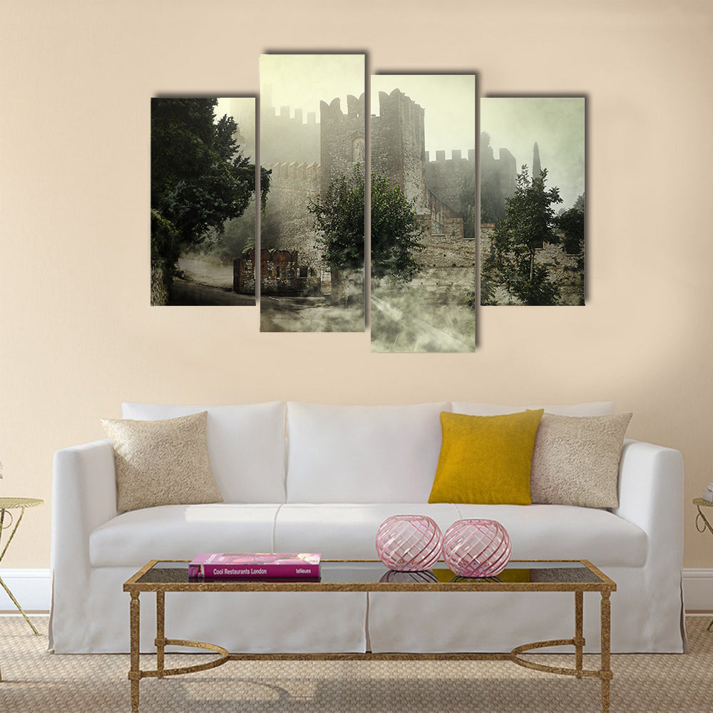 Mysterious castle Multi Panel Canvas Wall Art