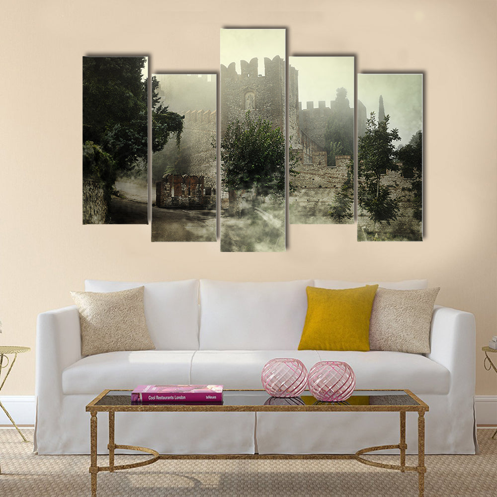 Mysterious castle Multi Panel Canvas Wall Art