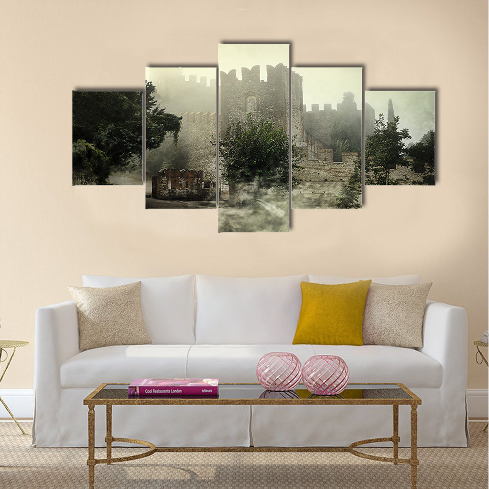 Mysterious castle Multi Panel Canvas Wall Art