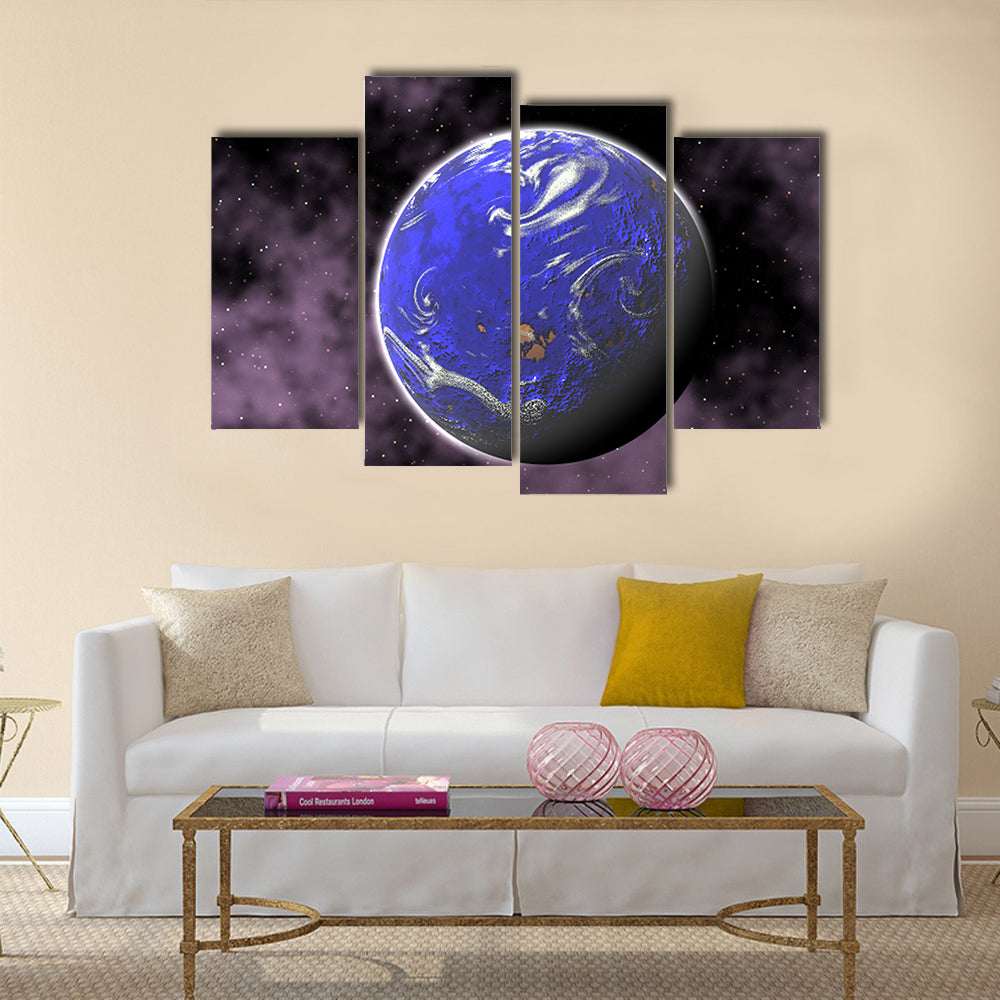 Blue Deep Space Multi Panel Canvas Wall Art