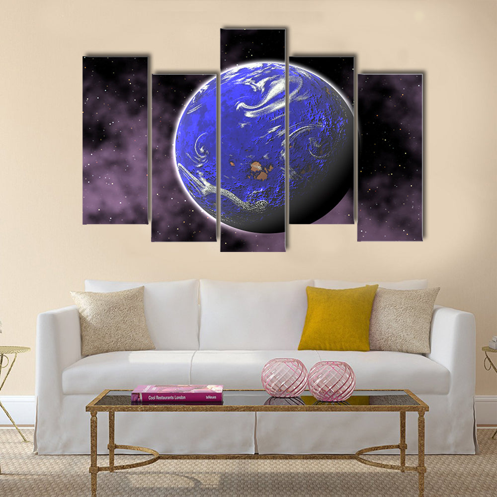 Blue Deep Space Multi Panel Canvas Wall Art