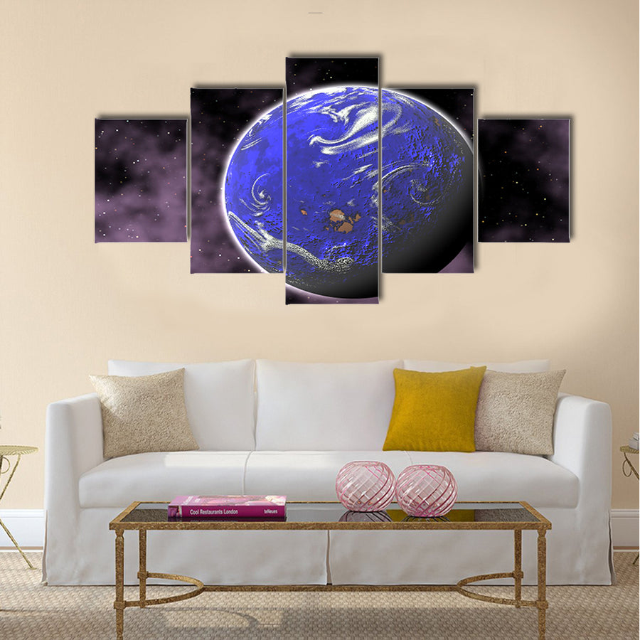 Blue Deep Space Multi Panel Canvas Wall Art