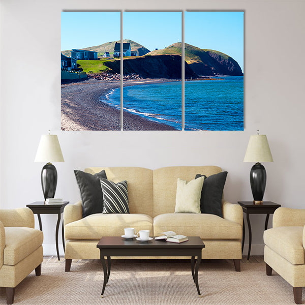 Beach at La Grave on Iles de la Madeleine Multi Panel Canvas Wall Art